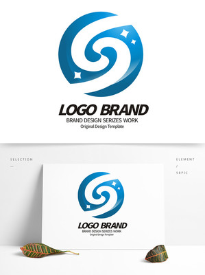 藍色地球S字母Logo 科技與生態融合的標志設計